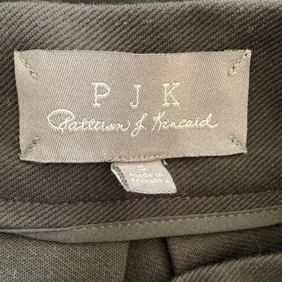 Patterson J. Kincaid PJK Black and Ivory Leather Panel Pleated Mini Skirt Size S - Picture 5 of 6